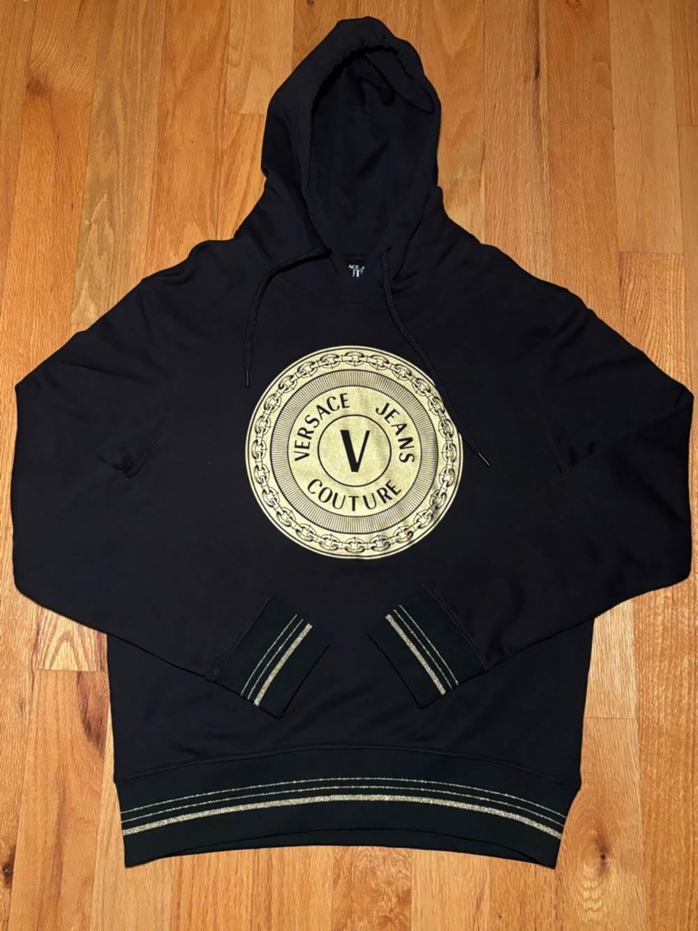 Versace Gold Medallion Logo Hoodie, NWOT